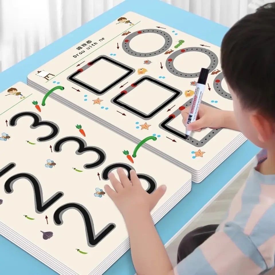 Reusable Tracing & Dot-to-Dot Workbook | Early Learning Activity Book