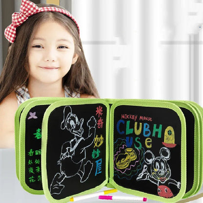 Reusable Drawing & Learning Book with 3 Color Markers