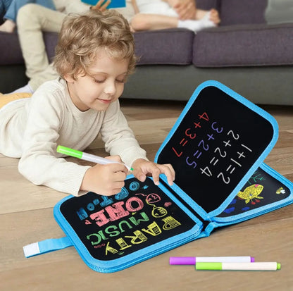 Reusable Drawing & Learning Book with 3 Color Markers
