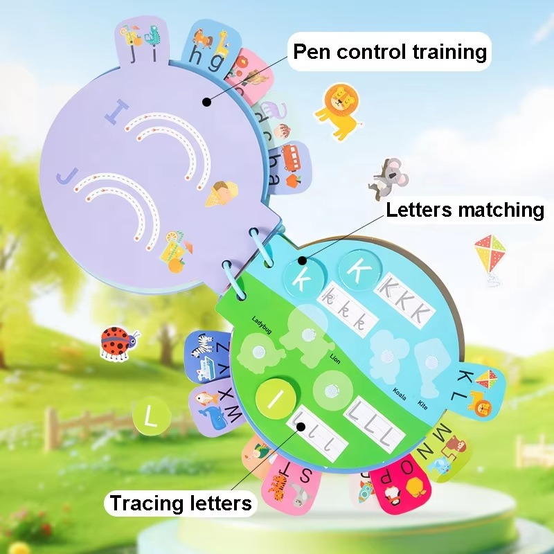 My Alphabet Busy Book – Interactive Learning Kit for Kids with Magnetic Letters, Stickers & Reusable Marker