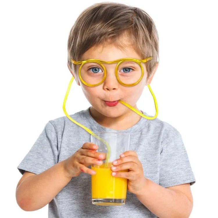 Funny Silly Straw Glasses – Creative Flexible Drinking Straw Eyeglasses | Fun Party Accessory for Kids & Adults