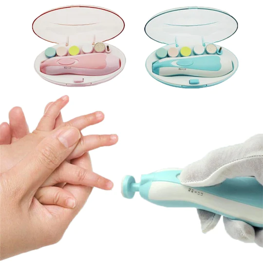 6-in-1 Electric Baby Nail Trimmer Set – Safe Silent Nail Filer for Newborns & Toddlers | With Storage Case