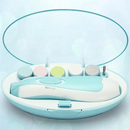 6-in-1 Electric Baby Nail Trimmer Set – Safe Silent Nail Filer for Newborns & Toddlers | With Storage Case