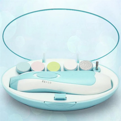 6-in-1 Electric Baby Nail Trimmer Set – Safe Silent Nail Filer for Newborns & Toddlers | With Storage Case
