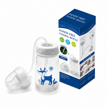 Hand Free Feeder | Anti-Colic, BPA-Free with 360° Gravity Straw