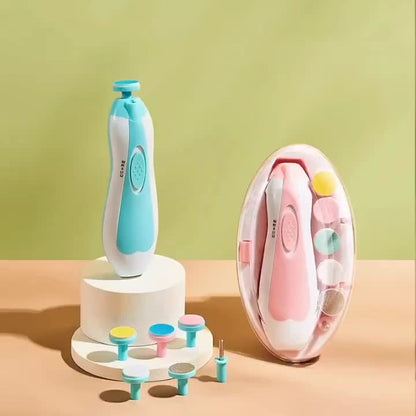 6-in-1 Electric Baby Nail Trimmer Set – Safe Silent Nail Filer for Newborns & Toddlers | With Storage Case