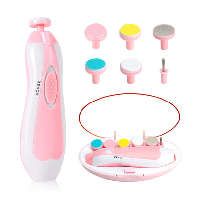 6-in-1 Electric Baby Nail Trimmer Set – Safe Silent Nail Filer for Newborns & Toddlers | With Storage Case