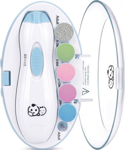 6-in-1 Electric Baby Nail Trimmer Set – Safe Silent Nail Filer for Newborns & Toddlers | With Storage Case