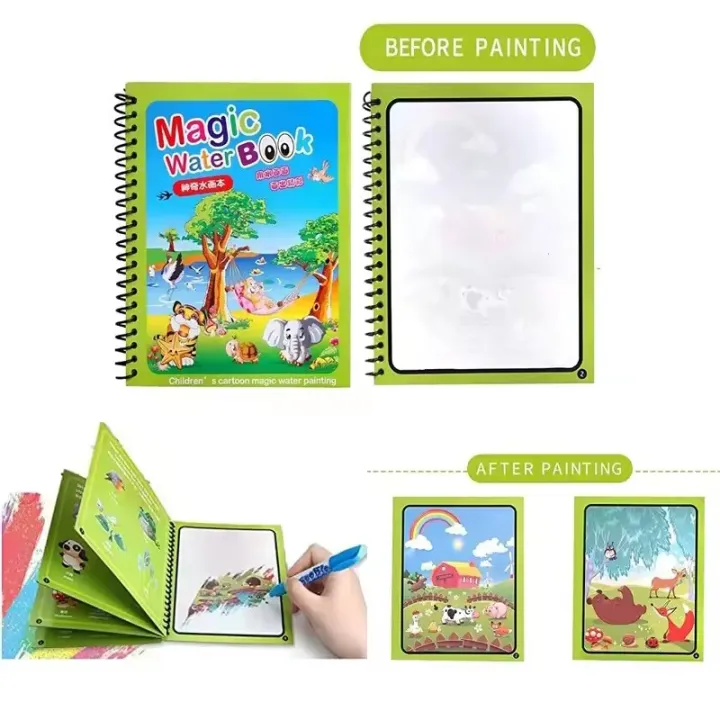 Magic Water Drawing Coloring Book