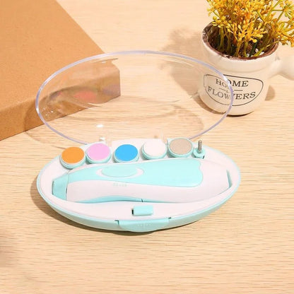 6-in-1 Electric Baby Nail Trimmer Set – Safe Silent Nail Filer for Newborns & Toddlers | With Storage Case