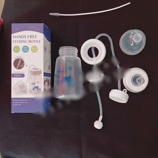 Hand Free Feeder | Anti-Colic, BPA-Free with 360° Gravity Straw
